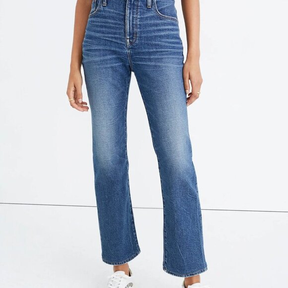 Madewell Dark Wash Slim Demi Boot Minimalist Jeans - Picture 1 of 6